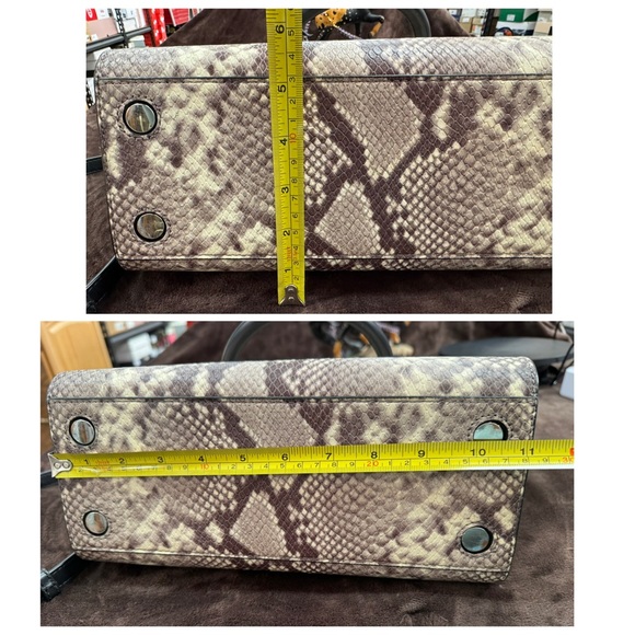 Michael Kors Snake Print Satchel Handbag - Picture 8 of 10